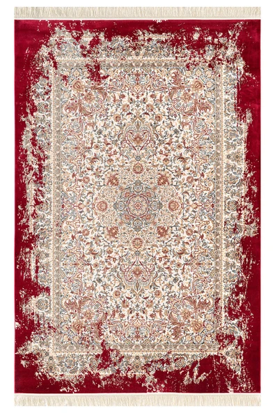 Diamente DM005J Krem Kırmızı Çerçeveli Halı Modern Klasik Desen 100 Tarak Bambu Viskon İpek Serisi 200 X 290 KIRIMIZ KREM ürün görseli 1