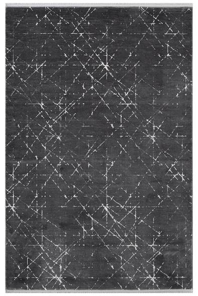 Vogue?VG005Z Koyu Gri Modern Renk Desen 100?Tarak Viskon Salon Halısı İpek Serisi 160 X 230 ANTRASIT ürün görseli 1
