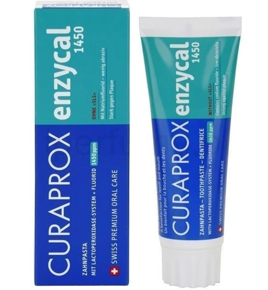 Curaprox Enzycal 1450 Diş Macunu 75ml (1459ppm Florür, RDA:60, 12 Yaş üstü) ürün görseli 1