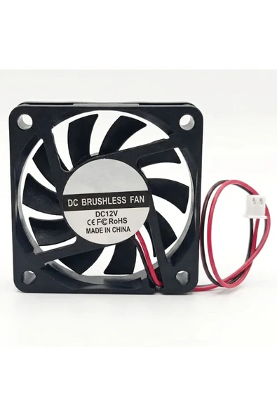 Alkatronik DC 12V Fan 60x60mm 6010 6x6cm 3500Rpm Soğutucu Kuluçka Ekran Kartı Cooler Peltier Printer Pc Cpu ürün görseli 1