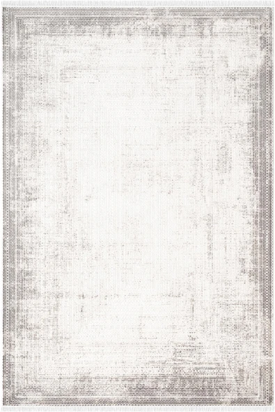 Etro ET012G Krem Modern Çerçeveli Desen Parlak Ağır Yüksek Sıklıkta Salon Halısı İpek Serisi 160 X 230 KREM ürün görseli 1