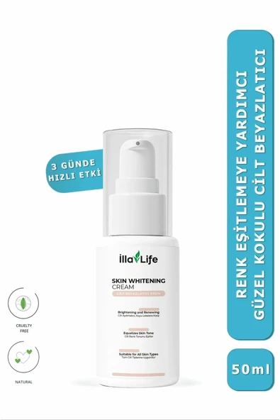 İLLA LİFE Yüz & Cilt Beyazlatıcı Kararma Karşıtı Cilt Beyazlatma Kremi Whitening Hızlı Etkili 50ml ürün görseli 1