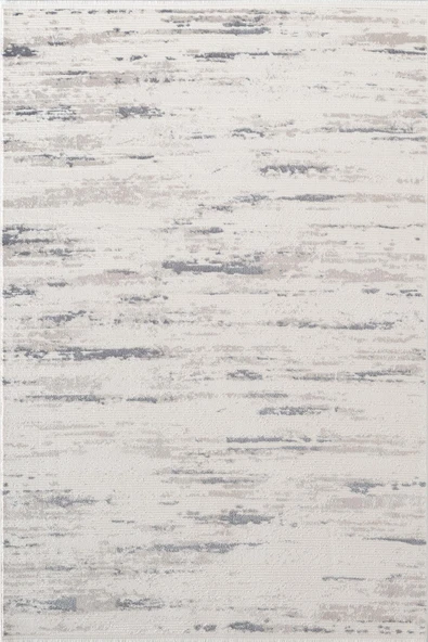 Icon IC001M Krem Modern Lacivert Desen Akrilik Pamuk Tabanlı Salon Koridor 4 Mevsim Halı 160 X 230 KREM ürün görseli 1