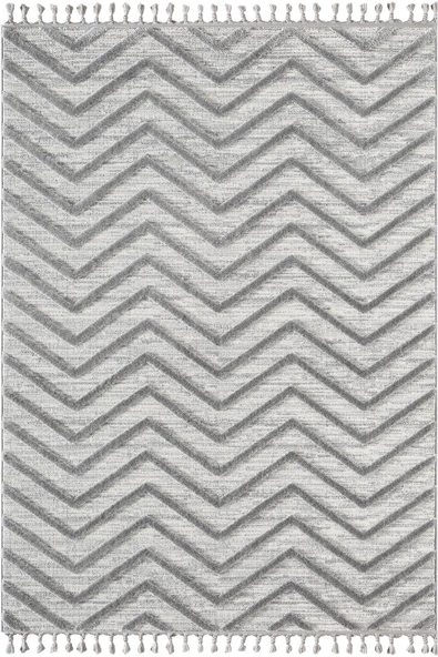 Loop LP023G Gri Halı Dekoratif Sisal Yumuşak Bukleli Tozsuz Salon Halısı Yatak Odası Iskandinav 80 X 300 GRI ürün görseli 1