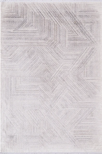 Cosmos CS008A Krem Halı Modern Detaylı Pamuk Taban Viskon Tozuaz Salon Yatak Odası Koridor Halısı 100 X 200 KREM ürün görseli 1