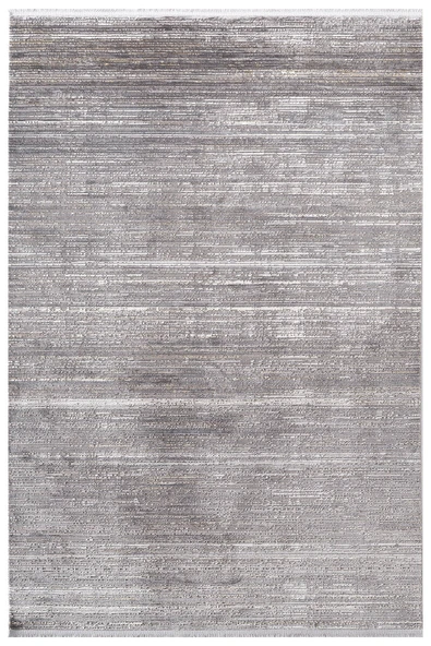 Cosmos CS002A Gri Halı Modern Detaylı Pamuk Taban Viskon Tozuaz Salon Yatak Odası Koridor Halısı 100 X 200 GRI ürün görseli 1