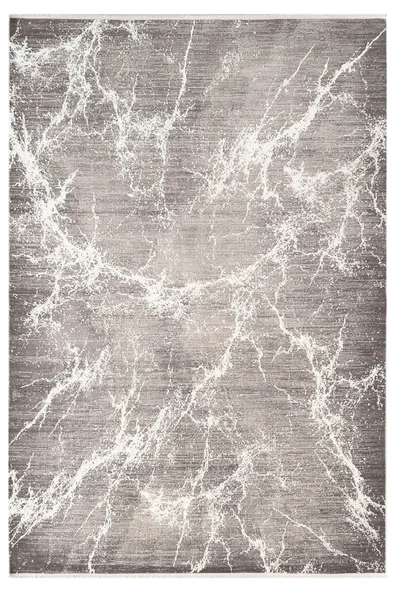 Art AT003A Gri Halı Modern Desen Triko Akrilik Viskon Boyama Yüksek Sıklık Ipek Serisi 80 X 150 GRI ürün görseli 1