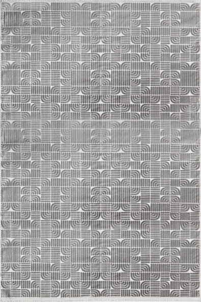 Best 114A  Antrasit Modern Geometrik Desen Parlak Makinada Yıkanabilir Salon Halısı 80 X 300 ANTRASIT ürün görseli 1