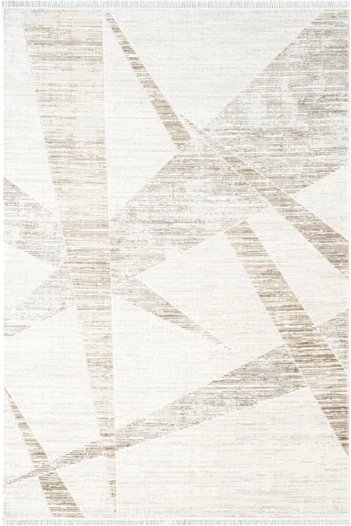 Etro ET009B Krem Modern Desenli Parlak Ağır Yüksek Sıklıkta Salon Halısı İpek Serisi 200 X 290 KREM ürün görseli 1