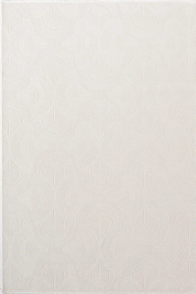 Icon IC002W Krem Modern Desen Akrilik Pamuk Tabanlı Salon Koridor Oturma Yatak Odası Halısı 200 X 290 KREM ürün görseli 1