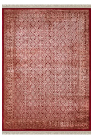 Imperial Luxe IL007J Kırmızı Çerçeveli Halı Klasik Desen 100 Tarak Bambu Viskon İpek Serisi 100 X 300 KIRMIZI ürün görseli 1