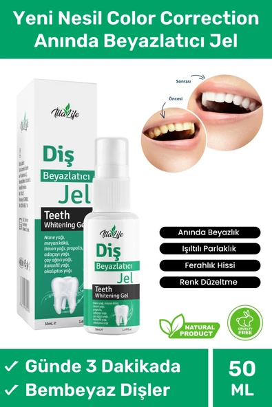 İLLA LİFE Diş Beyazlatıcı Jel Yeni Nesil Mor Renk Whitening Hızlı Etkili Diş Parlatıcı Ve Temizleme Jeli 50 ml ürün görseli 1