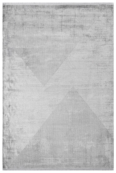 Cosmos CS009Z Gri Halı Modern Detaylı Pamuk Taban Viskon Tozuaz Salon Yatak Odası Koridor Halısı 160 X 230 GRI ürün görseli 1