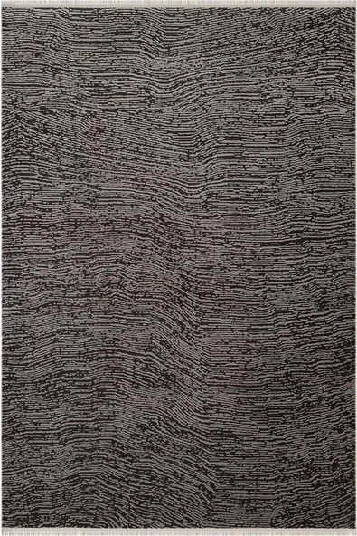 Look Black LB005Z Siyah Gri Halı Modern Desen Akrilik Yumuşak Tozuaz Salon Oturma Odası Halısı  200 X 290 SIYAH ürün görseli 1