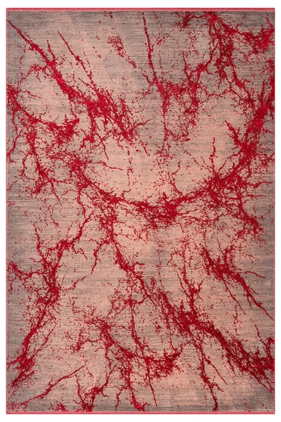 Art AT003J Kırmızı Halı Modern Desen Triko Akrilik Viskon Boyama Yüksek Sıklık Ipek Serisi 80 X 300 KIRMIZI ürün görseli 1