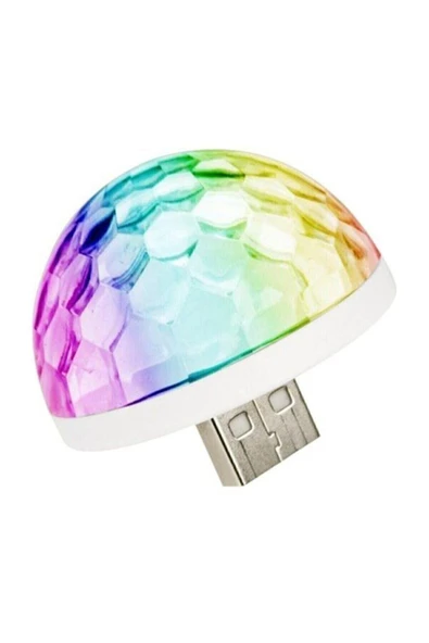 AY TİCARET Genel Markalar Araç Içi Oto Araba Disko Topu Sese Duyarlı Led Usb Led Lamba Disko ürün görseli 1