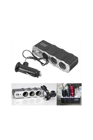 WOZLO Araba Araç Oto Çakmak Çoklayıcı Çoğaltıcı Soketi Usb Çakmaklık ürün görseli 1