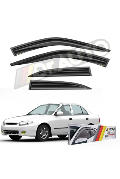 MEGAHAWK Hyundai Accent Yumurta Kasa 1995-2000 Cam Rüzgarlığı 4lü ürün görseli 1