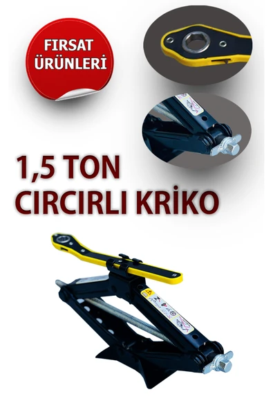 inalmetal Akordiyon Araba Krikosu 1.5 Ton Cırcırlı Araç Kriko ürün görseli 1