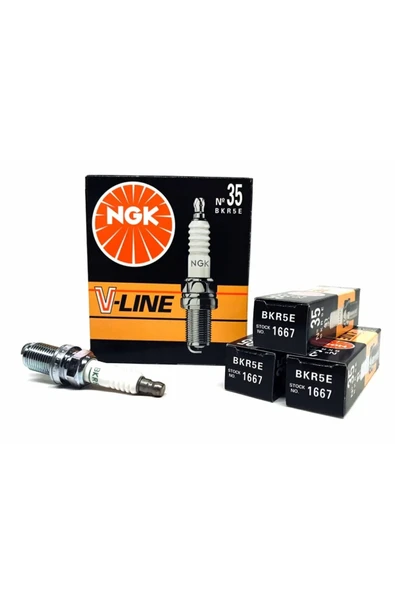 NGK Ateşleme Buji Takımı (BKR5E) 4 adet BKR5E VLİNE ÖZEL SERİ 1667 ürün görseli 1