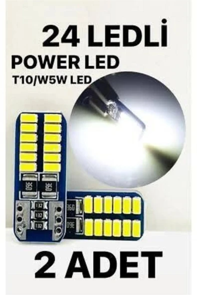 4EVER T10 Dipsiz W5w Canbus 24 Ledli Beyaz Park Plaka Ampulü (2 Adet) ürün görseli 1