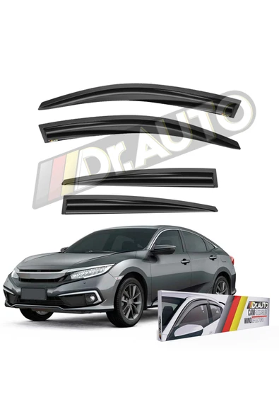 MEGAHAWK Honda Civic FC5 2016-2022 Arası Cam Rüzgarlığı 4lü ürün görseli 1