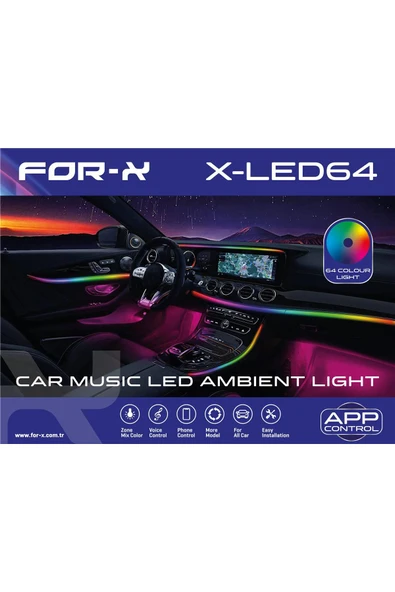 For-X Xled64 Led Ambians Dynamic 64 Renk Ambiyans Aydınlatma ürün görseli 1