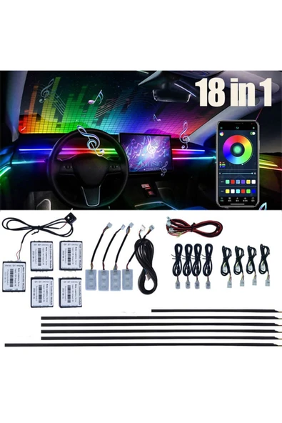 typer Space Ambiyans rgb 64 renk aydınlatma set 12v / LAAM435 ürün görseli 1