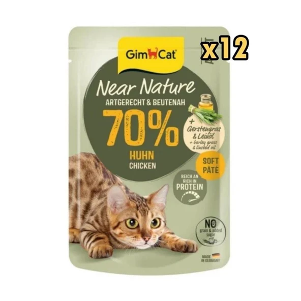 Gimcat Near Nature Tavuklu Kedi Yaş Maması 85 Gr x 12 Adet ürün görseli 1