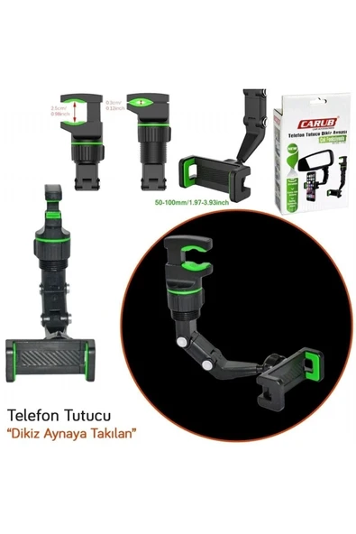 Carub Telefon Tutucu Dikiz Aynaya Takılan Çok Fonksiyonlu ürün görseli 1