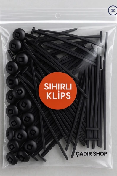 ÇADIR SHOP OUTDOOR 50 ADET SİHİRLİ KLİPS TAMİR KLİPSİ ürün görseli 1