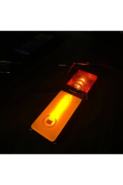 MEGAHAWK Cadillac Turuncu Beyaz Çift Renk Direk Lambası Gazetelik Neon Led 12V ürün görseli 1