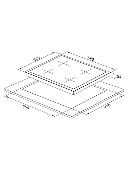 Silverline CS5335B02 Siyah Gazlı Ankastre Ocak - Resim 2