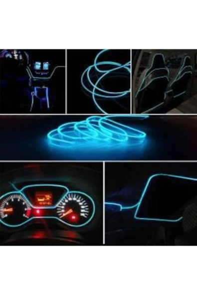 AE Otomotiv Araç Içi Neon Ip Led Ambiyans - Buz Mavi - 2 Metre ürün görseli 1