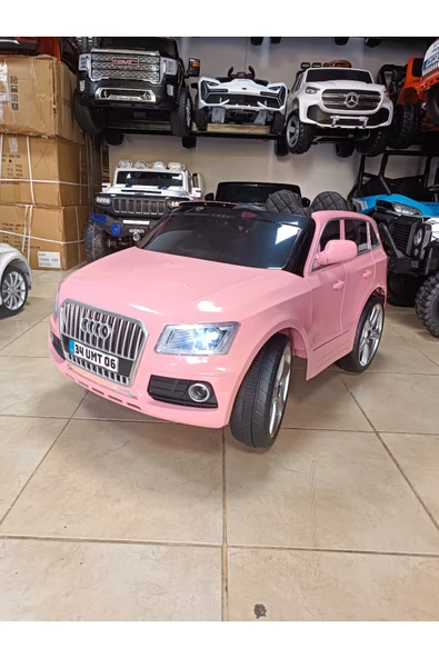 Fable Audi Q-Suv! 12V, Uzaktan Kumandali, Çift Motor, Bluetooth ile Müzik Keyfi, Deri Koltuk PEMBE ürün görseli 1