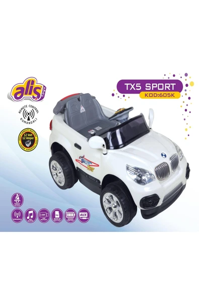 Alis Aliş 605-k Uzaktan Kumandalı Bmw Akülü Araba Tx-5k 12v < Sabit Seçenek 1 Değeri >Kırmızı, Siyah, Mavi ürün görseli 1