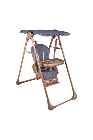 Mamma Flamingo Gold Bebek Salıncağı Gri ürün görseli 1