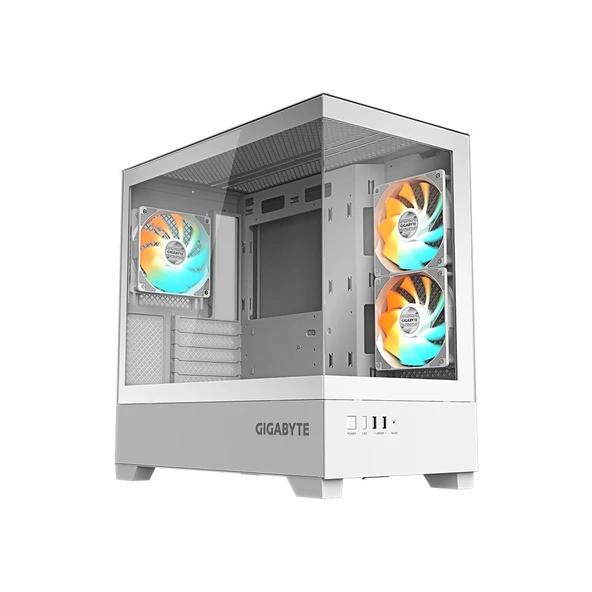 GIGABYTE C201 PANORAMIC ICE 3xARGB Fanlı Temperli Camlı m-ATX Gaming Kasa-GB-C201PI ürün görseli 1