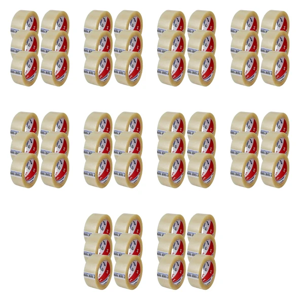 Ve-Ge Bant Şeffaf Koli Bandı / 45 mm x 100 Metre / 6'lı 10 Paket - 60 Rulo ürün görseli 1
