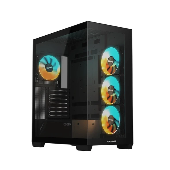 GIGABYTE C500 PANORAMIC STEALTH 4 x ARGB Fanlı Temperli Camlı Mid Tower GB-C500P ST Bilgisayar Kasası ürün görseli 1
