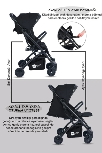 Bebek Arabası Travel Sistem Katlanır 4B2D44