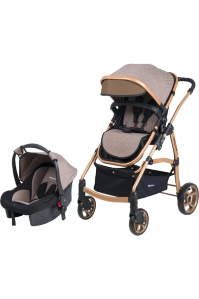 Baby Care Astra Bc 40 Travel Sistem Bebek Arabası Ve Puset GOLD KAHVE ürün görseli 1