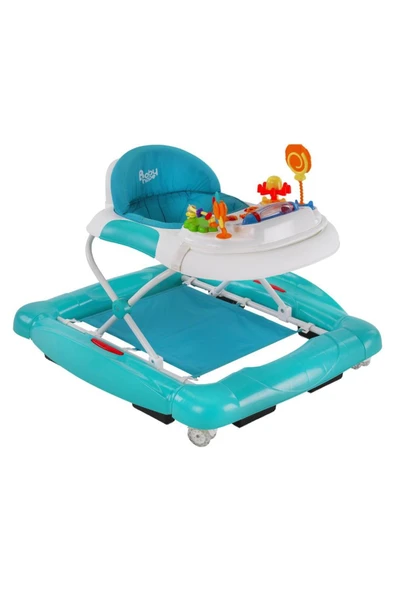 BabyHope 212 Royal Yürüteç Sarı - Müzikli Oyuncaklı Lüks Yürüteç | Örümcek SU YEŞİLİ ürün görseli 1