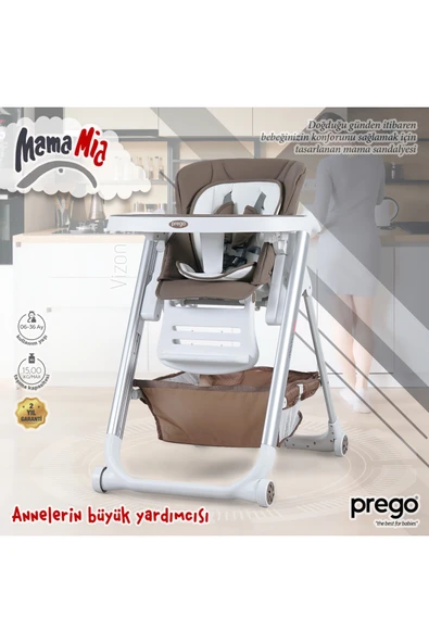 Prego Mamamia Mama Sandalyesi Vizon ürün görseli 1