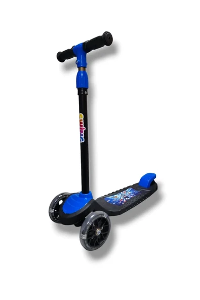 TURHAN BEBE 3 Tekerlekli Led Işıklı Çocuk Scooter Mavi ürün görseli 1