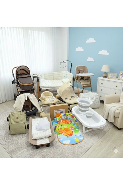 TURHAN BEBE YENİ DOĞAN BEBEK ÇETİZ SETİ BEBEK ODASI TAKIMI RENKLİ ürün görseli 1