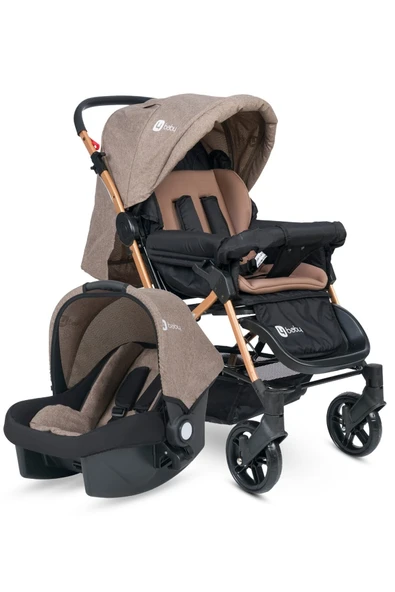 LİA BEBEK 4 Baby Çift Yönlü Travel Sistem Bebek Arabası Ayak Örtüsü Hediye Ilkadım Bebe Kahve ürün görseli 1