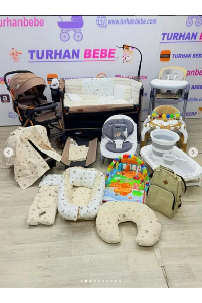 TURHANBEBE bebek çeyiz seti beşik Beyaz29 ürün görseli 1