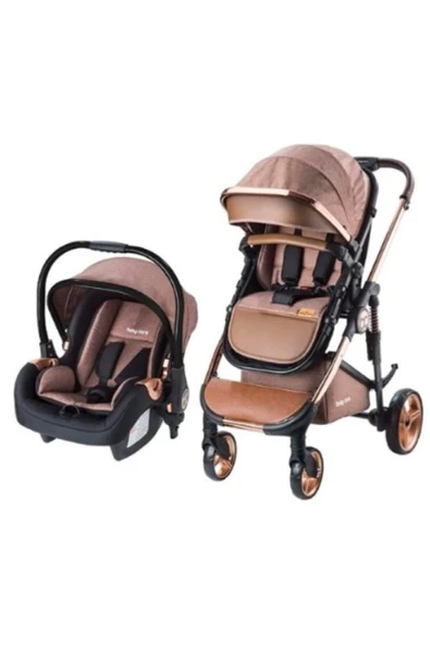 Baby Care Crom Travel Sistem Bebek Arabası Kahverengi st452 kahverengi ürün görseli 1