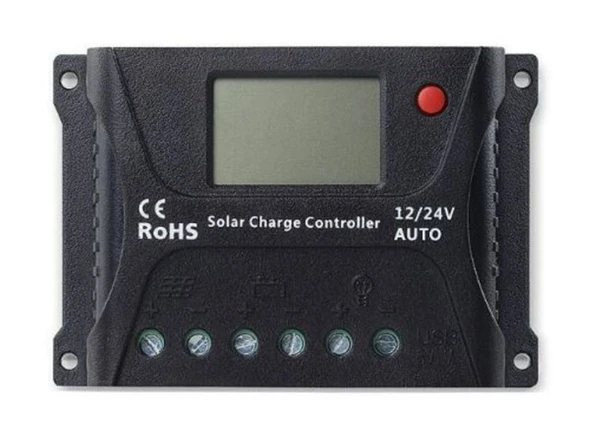 Max Solar Şarj Kontrol Cihazı 12/24V 10A PWM Charge Controller (HP2410) ürün görseli 1